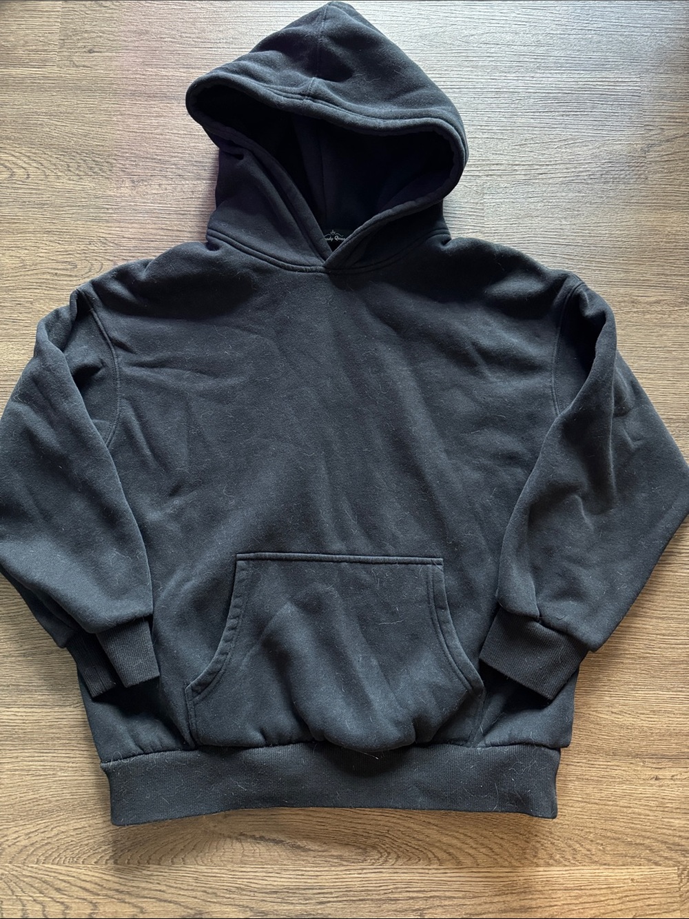 Black Oversized Pullover Hoodie Sweatshirt Size Small